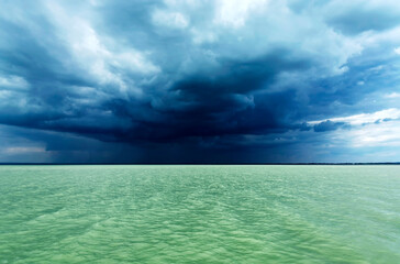 Storm at Lake Balaton, Hungary - 354963900