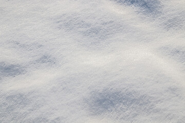 White snow close-up as background