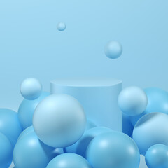 Mock up geometric shape podium for product design, 3d rendering, 3d illustration