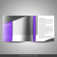 Bi-fold business brochure template vector design.