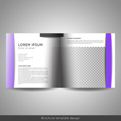 Bi-fold business brochure template vector design.
