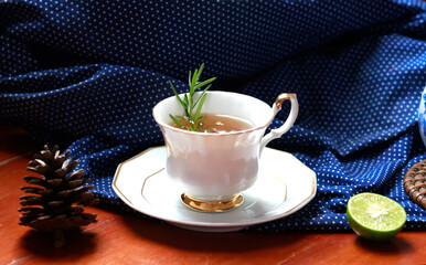 Afternoon tea break Use rosemary herbs to help add scents and lemons to add flavor.