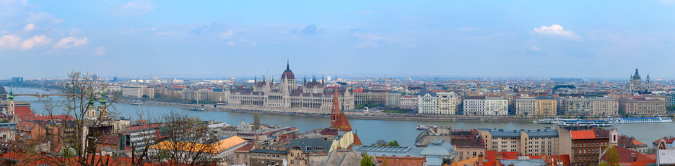 Panoramic view on Danube river in Budapest