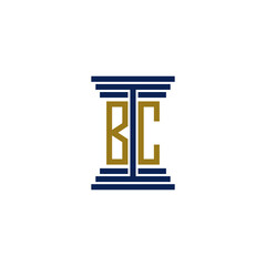 bc logo design vector icon