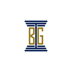 bg logo design vector icon
