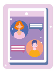 distancing social, smartphone chatting people online meeting, prevention coronavirus covid 19