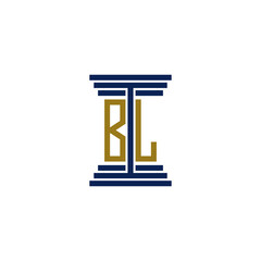 bl logo design vector icon