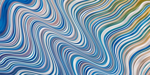 Light Blue, Yellow vector backdrop with curves. Bright sample with colorful bent lines, shapes. Best design for your ad, poster, banner.