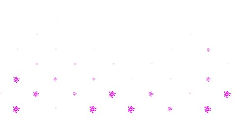 Light pink vector backdrop with virus symbols.