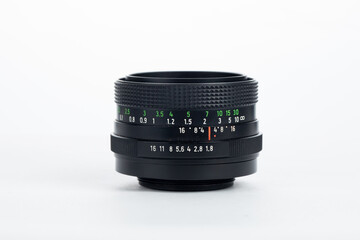 50mm f/1.8 isolated in white background