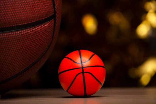 image of basketball dark background 