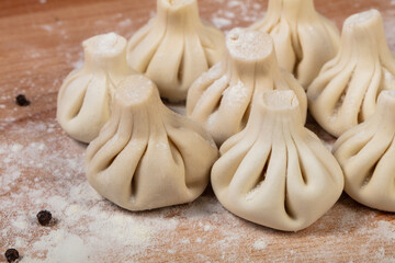 Georgian raw Khinkali