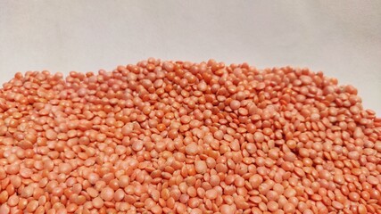 Red Lentil Beans , masoor ki daal textured background.