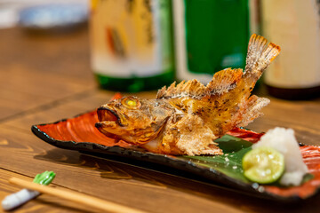 カサゴの唐揚げ