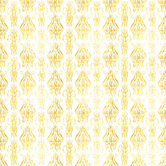 Damask Faded Gold Wallpaper Repeating Pattern