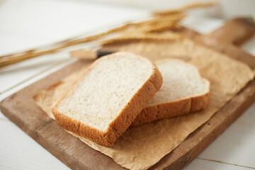 Whole wheat bread baked.