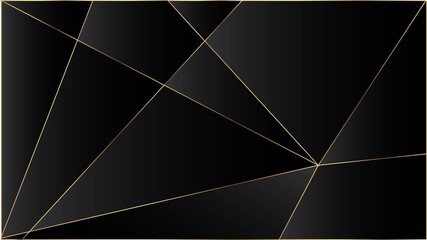 Black Premium Polygon Texture. Elegant Dark Platinum Chic Shapes 