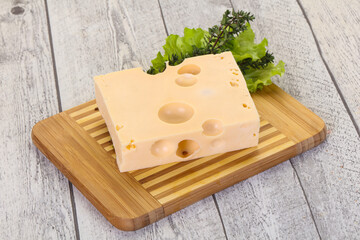 Maasdam cheese brick
