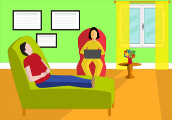 Hablando de los problemas con el psicólogo