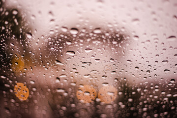 
The rain that hit the window in the evening