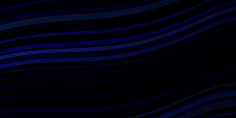 Dark BLUE vector background with bent lines. Brand new colorful illustration with bent lines. Pattern for busines booklets, leaflets