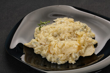Risotto with pear and gorgonzola
