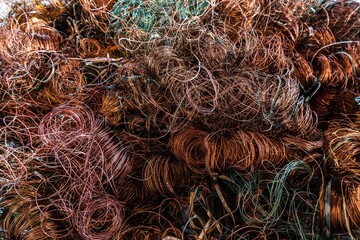 copper wire scrap from electric cable recycling with selective focus