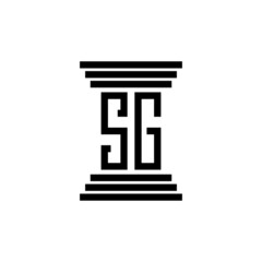 sg logo design vector icon