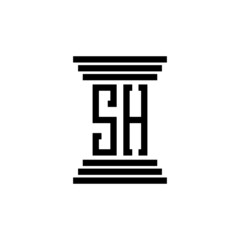 sh logo design vector icon