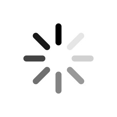 Download black flat icon. Loading sign. Vector illustration for web page, app, promo. UI UX GUI design element. Editable stroke