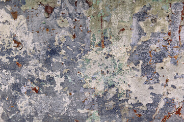 background, old concrete wall with peeling paint