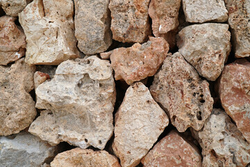 Stone wall background forming an abstract pattern