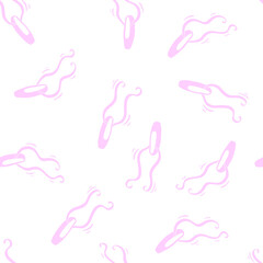 Ballet slippers silhouette seamless pattern. Dancing shoes vector illustration. Isolated on white background. Repeating design for textile, wallpaper.