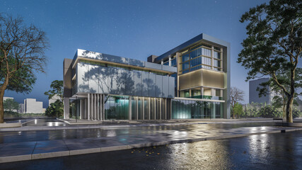 3D Rendering Architectural House Design