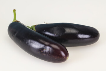 Ripe Eggplant isolated on white