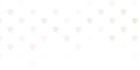 Light pink, green vector backdrop with virus symbols.