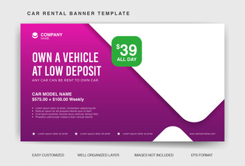 Car rental Banner Template 