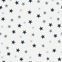 Star Navy color. Seamless vector illustration art on grey background.