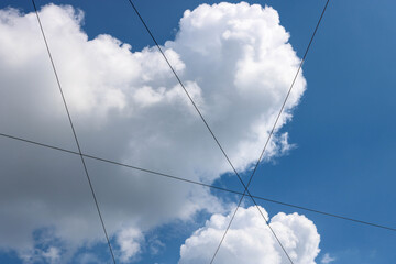 overhead lines against sky