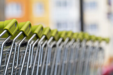 shopping cart in the supermarket