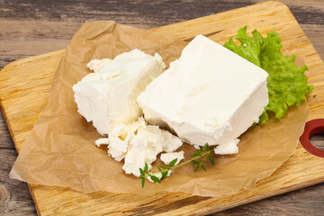 Greek traditional Feta soft cheese