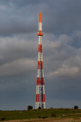 Fototapeta na wymiar Communication tower for mobile data in northern germany