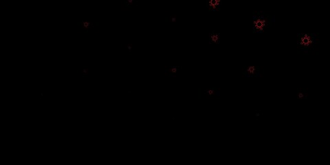 Dark red vector backdrop with virus symbols.