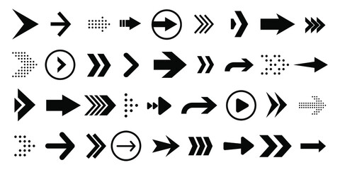 vector arrow icon set direction sign up down