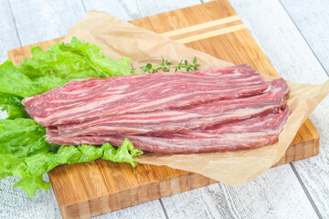 Raw Thick pork steak for cooking