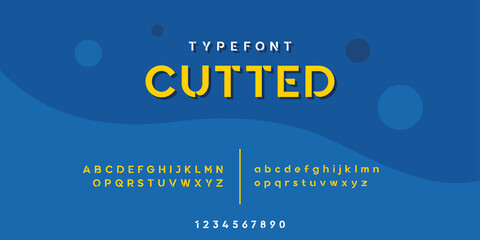 Minimalistic font for logo design. Vector alphabet