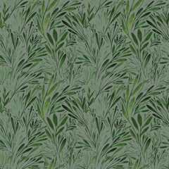 Naklejka na ściany i meble Spring seamless pattern, green and white background for your wedding. 