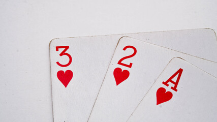 Playing cards hearts