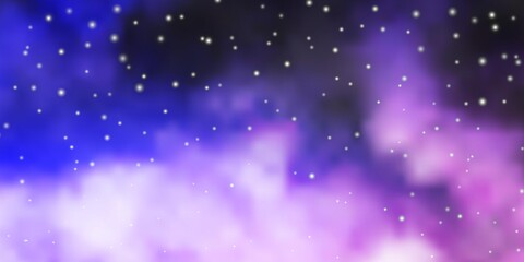 Light Purple vector background with small and big stars. Colorful illustration in abstract style with gradient stars. Pattern for wrapping gifts.