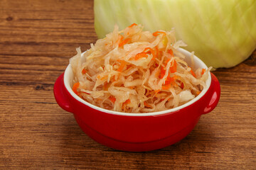 Pickled cabbage - sauerkraut in the bowl